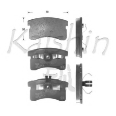 D0015 KAISHIN Комплект тормозных колодок, дисковый тормоз