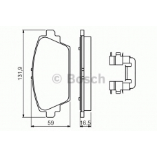 0 986 494 629 BOSCH Комплект тормозных колодок, дисковый тормоз