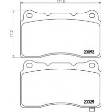 8DB 355 006-601 HELLA PAGID Комплект тормозных колодок, дисковый тормоз