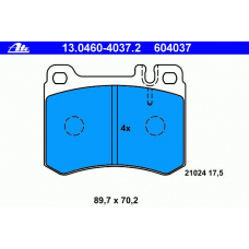13.0460-4037.2 ATE Комплект тормозных колодок, дисковый тормоз