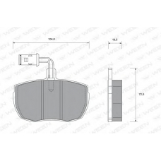 151-1550 WEEN Комплект тормозных колодок, дисковый тормоз