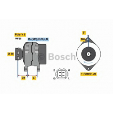 0 986 080 770 BOSCH Генератор