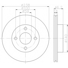 MDC1508 MINTEX Тормозной диск