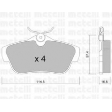22-0712-0 METELLI Комплект тормозных колодок, дисковый тормоз