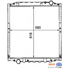 8MK 376 726-641 HELLA Радиатор, охлаждение двигателя