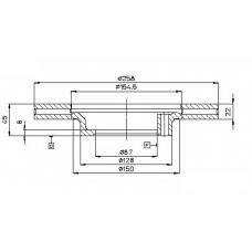 C652-15 ASHUKI Тормозной диск