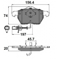 NP2044 NATIONAL Комплект тормозных колодок, дисковый тормоз