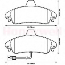 573214B BENDIX Комплект тормозных колодок, дисковый тормоз