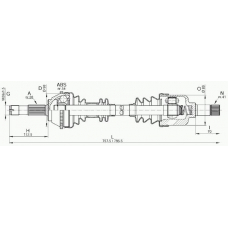 DRS6143.00 OPEN PARTS Приводной вал