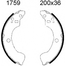 01759 BSF Комплект тормозных колодок