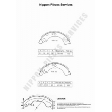 N350N01 NPS Комплект тормозных колодок