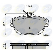 CBP01717 COMLINE Комплект тормозных колодок, дисковый тормоз