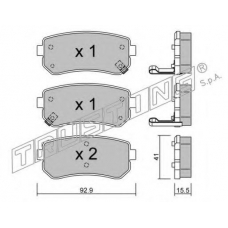 7410 TRUSTING Комплект тормозных колодок