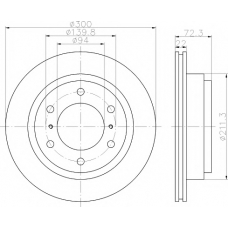 8DD 355 111-551 HELLA PAGID Тормозной диск