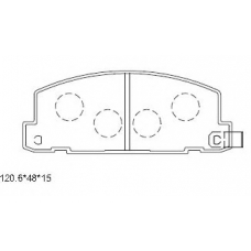 KD4726 ASIMCO Комплект тормозных колодок, дисковый тормоз