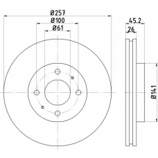 8DD 355 106-481 HELLA PAGID Тормозной диск