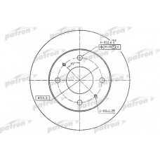 PBD4081 PATRON Тормозной диск
