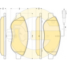 6118554 GIRLING Комплект тормозных колодок, дисковый тормоз