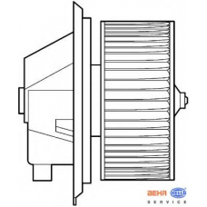 8EW 351 039-341 HELLA Вентилятор салона