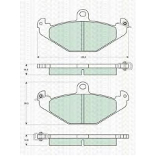 8110 25004 TRIDON Brake pads - rear