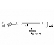 0 356 912 841 BOSCH Комплект проводов зажигания