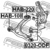 HAB-220 FEBEST Подвеска, рычаг независимой подвески колеса