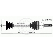 VW-8-20-214 InterParts Приводной вал