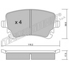 570.2 TRUSTING Комплект тормозных колодок, дисковый тормоз