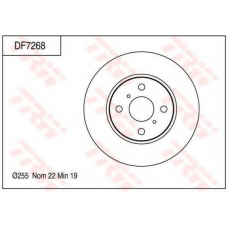 DF7268 TRW Тормозной диск