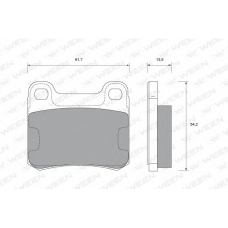 151-2094 WEEN Комплект тормозных колодок, дисковый тормоз