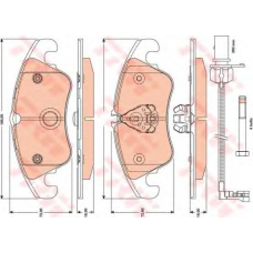 GDB1768 TRW Комплект тормозных колодок, дисковый тормоз