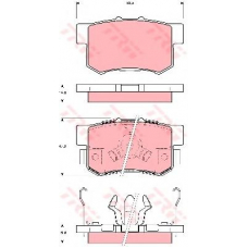 GDB3438 TRW Комплект тормозных колодок, дисковый тормоз