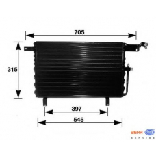 8FC 351 035-571 HELLA Конденсатор, кондиционер