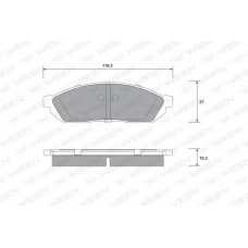 151-1165 WEEN Комплект тормозных колодок, дисковый тормоз