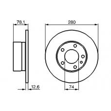 0 986 478 038 BOSCH Тормозной диск