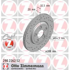 290.2262.52 ZIMMERMANN Тормозной диск