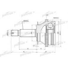 PCV1350 PATRON Шарнирный комплект, приводной вал