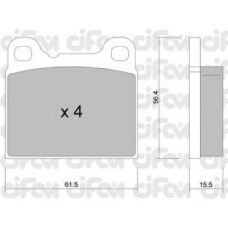 822-200-0 CIFAM Комплект тормозных колодок, дисковый тормоз
