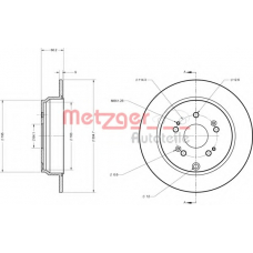 6110265 METZGER Тормозной диск