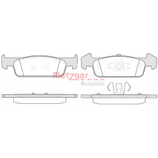 1170791 METZGER Комплект тормозных колодок, дисковый тормоз