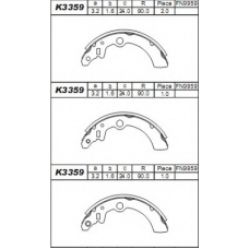 K3359 ASIMCO Комплект тормозных колодок