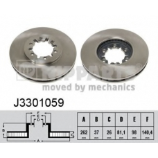 J3301059 NIPPARTS Тормозной диск