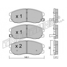 794.0 TRUSTING Комплект тормозных колодок, дисковый тормоз