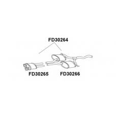 FD30266 VENEPORTE Средний глушитель выхлопных газов