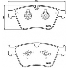 P 50 105 BREMBO Комплект тормозных колодок, дисковый тормоз