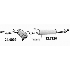 12.7126 ASSO Глушитель выхлопных газов конечный