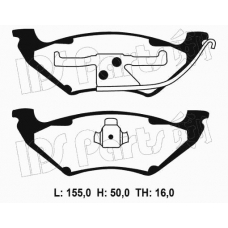 IBR-1995 IPS Parts Комплект тормозных колодок, дисковый тормоз