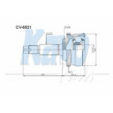 CV-6521 KAVO PARTS Шарнирный комплект, приводной вал