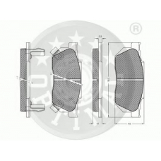 9526 OPTIMAL Комплект тормозных колодок, дисковый тормоз