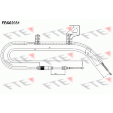 FBS02081 FTE Трос, стояночная тормозная система